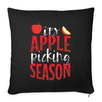 It's Apple Picking Season Apple Butter Apple - Sofa pillowcase 17,3'' x 17,3'' (45 x 45 cm) - black - Front