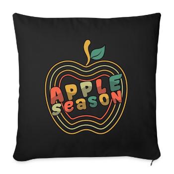 Apple Season Apple Butter Picker Apple - Sofa pillowcase 17,3'' x 17,3'' (45 x 45 cm) - black - Front