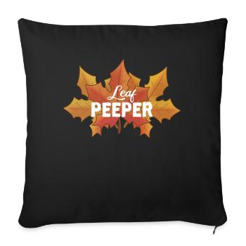 Feuille Oeeper Feuille d’érable Feuille d’érable Feuille - Housse de coussin décorative 45 x 45 cm - noir - Devant