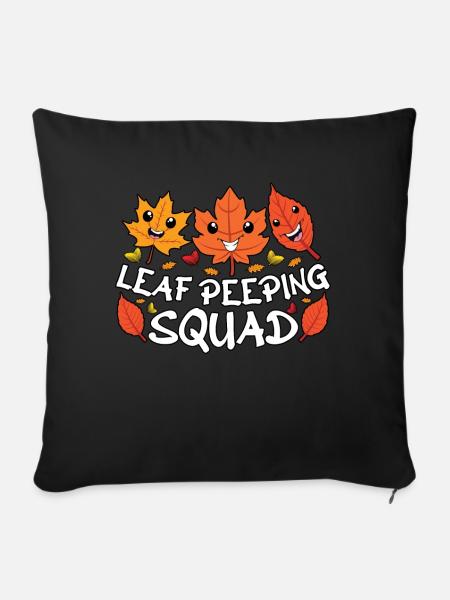 Blattspanntrupp Laub Blattspanner - Sofakissenbezug 45 x 45 cm - Schwarz