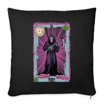 Death Kawaii Occult Satanic Pastel Gothic - Sofa pillowcase 17,3'' x 17,3'' (45 x 45 cm) - black - Front