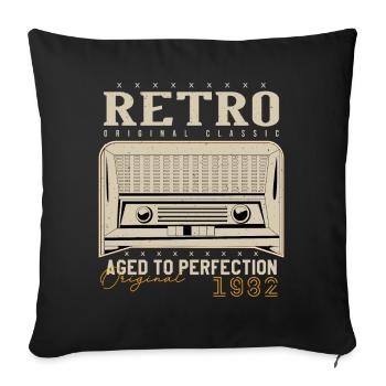 Retro 1982 Geburtstagsgeschenk 1982 Jahrgang 1982 - Sofakissenbezug 45 x 45 cm - Schwarz - Vorne