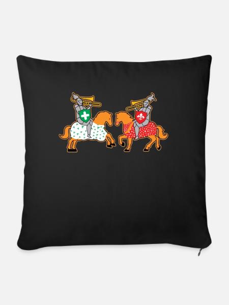 Ritterturnier Ren Faire Ritter - Sofakissenbezug 45 x 45 cm - Schwarz