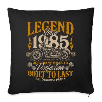 Legend Since 1985 Cadeau d’anniversaire moto - Housse de coussin décorative 45 x 45 cm - noir - Devant