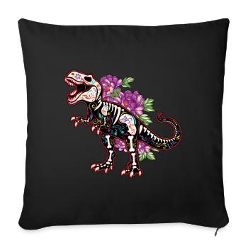 Skeleton Dinosaur Muertos Day Of Dead Halloween - Sofa pillowcase 17,3'' x 17,3'' (45 x 45 cm) - black - Front