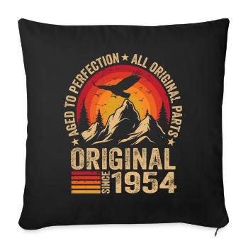 Original 1954 Vintage 1954 Birthday 1954 Retro - Sofa pillowcase 17,3'' x 17,3'' (45 x 45 cm) - black - Front