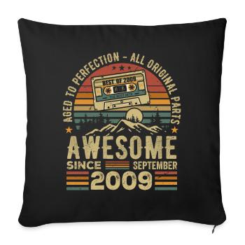 September 2009 Birthday Gift September 2009 - Sofa pillowcase 17,3'' x 17,3'' (45 x 45 cm) - black - Front