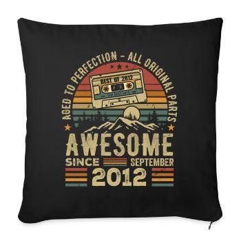 September 2012 Birthday Gift September 2012 - Sofa pillowcase 17,3'' x 17,3'' (45 x 45 cm) - black - Front