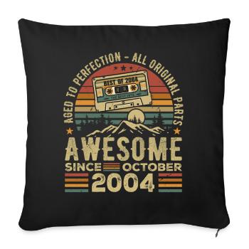 October 2004 Birthday Gift October 2004 - Sofa pillowcase 17,3'' x 17,3'' (45 x 45 cm) - black - Front