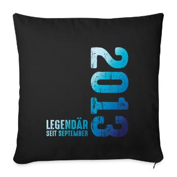 September 2013 Year 2013 Retro 2013 Vintage 2013 - Sofa pillowcase 17,3'' x 17,3'' (45 x 45 cm) - black - Front