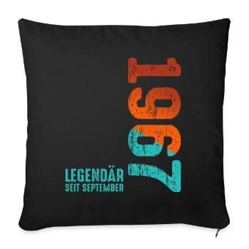 Depuis Septembre 1967 Année 1967 Rétro Vintage 1967 - Housse de coussin décorative 45 x 45 cm - noir - Devant