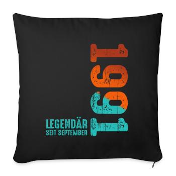 Septembre 1991 Légendaire depuis - Housse de coussin décorative 45 x 45 cm - noir - Devant