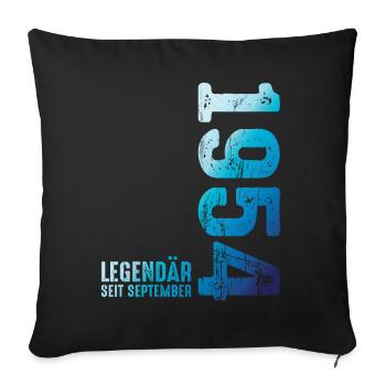 Legendär Seit September 1954 - Sofakissenbezug 45 x 45 cm - Schwarz - Vorne