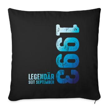 Légendaire depuis septembre 1993 - Housse de coussin décorative 45 x 45 cm - noir - Devant
