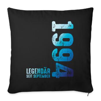 Legendary since September 1994 - Sofa pillowcase 17,3'' x 17,3'' (45 x 45 cm) - black - Front