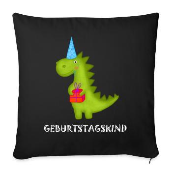 Birthday Boy Tyrannosaurus Rex Dino T-Rex Party - Sofa pillowcase 17,3'' x 17,3'' (45 x 45 cm) - black - Front