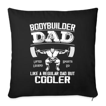 Bodybuilder Dad Like Regular Dad But Cooler - Dad - Housse de coussin décorative 45 x 45 cm - noir - Devant