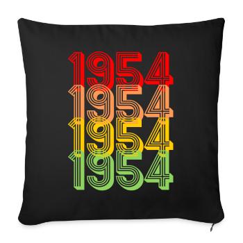 1954 Born Vintage 70 Years Retro Gift - Sofa pillowcase 17,3'' x 17,3'' (45 x 45 cm) - black - Front