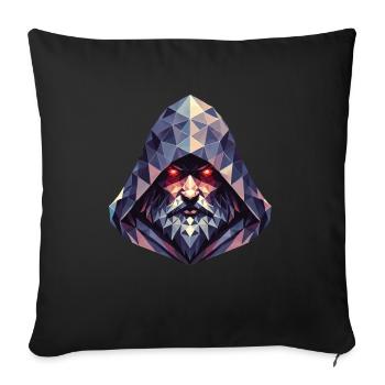 Portrait Magician Wizard Roleplay - Sofa pillowcase 17,3'' x 17,3'' (45 x 45 cm) - black - Front
