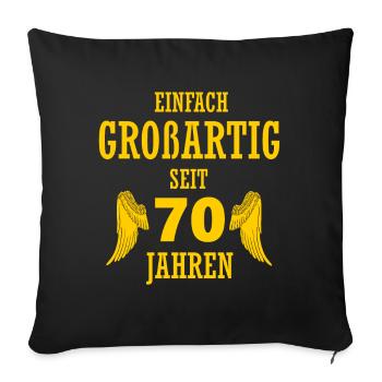 Great for 70 Years Gift Birthday Man - Sofa pillowcase 17,3'' x 17,3'' (45 x 45 cm) - black - Front