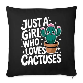 Cactus Cacti Desert Plant - Sofa pillowcase 17,3'' x 17,3'' (45 x 45 cm) - black - Front