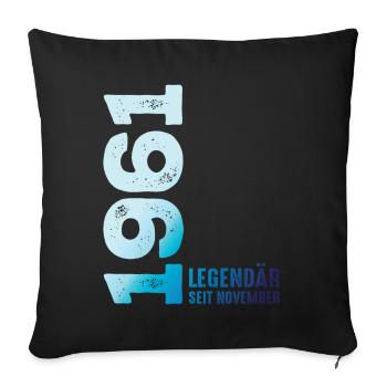Edition Limitée Novembre 1961 Légendaire Depuis - Housse de coussin décorative 45 x 45 cm - noir - Devant