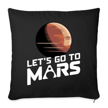 Mars Planète Planète Système Solaire - Housse de coussin décorative 45 x 45 cm - noir - Devant