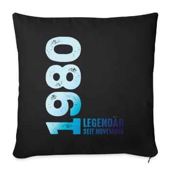 Limited Edition November 1980 Legendary Since - Sofa pillowcase 17,3'' x 17,3'' (45 x 45 cm) - black - Front