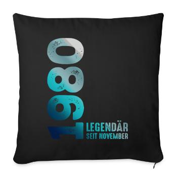 Limited Edition November 1980 Legendary Since - Sofa pillowcase 17,3'' x 17,3'' (45 x 45 cm) - black - Front