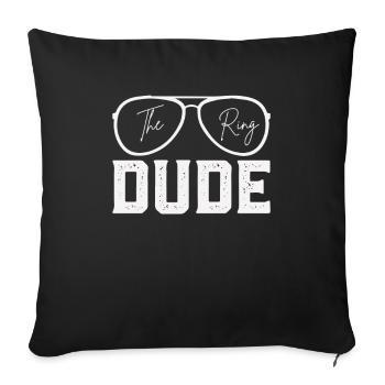 Ring Dude Ring Bearer Wedding Wedding Wedding Ring - Sofa pillowcase 17,3'' x 17,3'' (45 x 45 cm) - black - Front