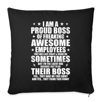 Humor, Cool Quotes, Father's Day - Sofa pillowcase 17,3'' x 17,3'' (45 x 45 cm) - black - Front