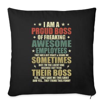 Humor, Cool Quotes, Father's Day - Sofa pillowcase 17,3'' x 17,3'' (45 x 45 cm) - black - Front