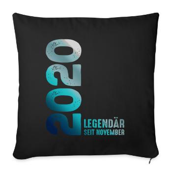 Limited Edition November 2020 Legendary Since - Sofa pillowcase 17,3'' x 17,3'' (45 x 45 cm) - black - Front