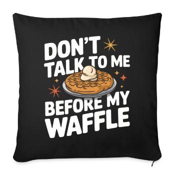 Waffles Breakfast Sweets - Sofa pillowcase 17,3'' x 17,3'' (45 x 45 cm) - black - Front