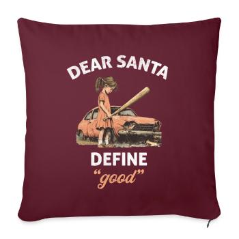 Funny Christmas Retro - Sofa pillowcase 17,3'' x 17,3'' (45 x 45 cm) - burgundy - Front