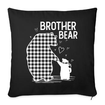 Frère Ours - Housse de coussin décorative 45 x 45 cm - noir - Devant