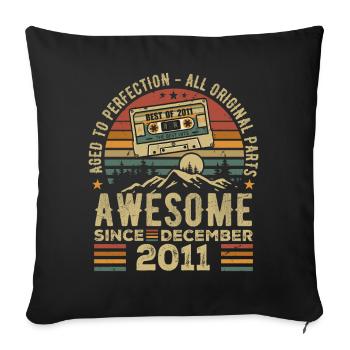 Birthday December 2011 | December 2011 Gift - Sofa pillowcase 17,3'' x 17,3'' (45 x 45 cm) - black - Front