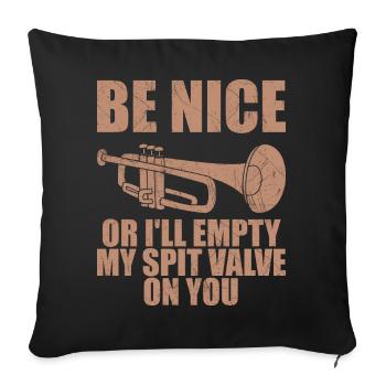 Funny Trumpet Men Women Trumpetist Trumpet Player - Sofa pillowcase 17,3'' x 17,3'' (45 x 45 cm) - black - Front