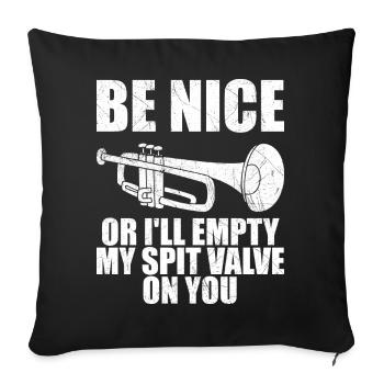 Funny Trumpet Men Women Trumpetist Trumpet Player - Sofa pillowcase 17,3'' x 17,3'' (45 x 45 cm) - black - Front