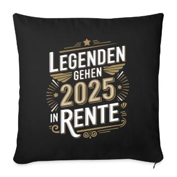 Les légendes prendront leur retraite en 2025 Retraite Retraite - Housse de coussin décorative 45 x 45 cm - noir - Devant