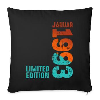 Edition Limitée Janvier 1993 Légendaire depuis Janvier - Housse de coussin décorative 45 x 45 cm - noir - Devant