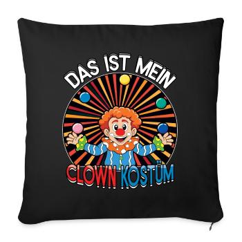 Carnival This is my clown costume colorful fun - Sofa pillowcase 17,3'' x 17,3'' (45 x 45 cm) - black - Front