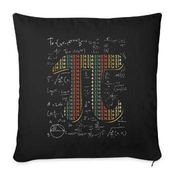 Pi Day Math Lover 3.14 - Sofa pillowcase 17,3'' x 17,3'' (45 x 45 cm) - black - Front