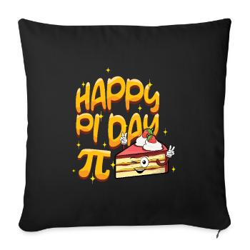 Happy Pi Day Kuchen Illustration - Sofakissenbezug 45 x 45 cm - Schwarz - Vorne