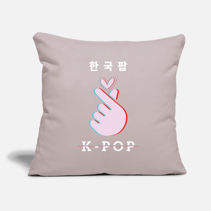 K-Pop Liebe Zeichen Hand Geste Sofakissenbezug 45 x 45 cm