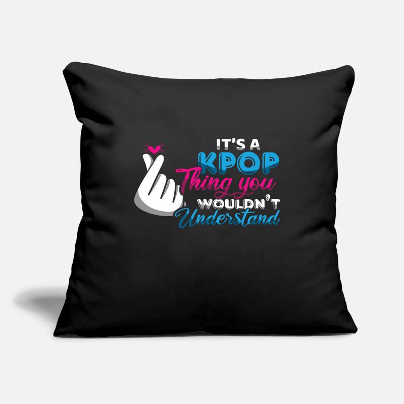 Kpop que tu ne comprends pas Housse de coussin décorative 45 x 45 cm