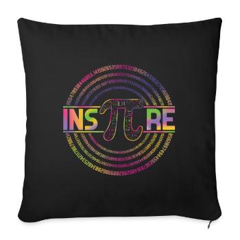 InspiRe Pi Day : Célébrez le Pi Day - Housse de coussin décorative 45 x 45 cm - noir - Devant