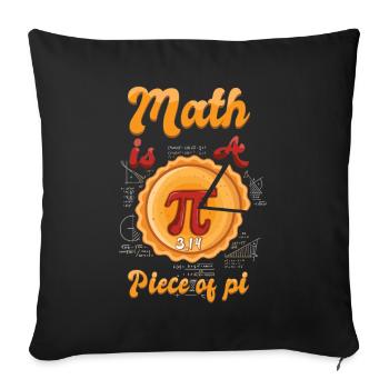 Math est un élément de la conception de balises Pi - Housse de coussin décorative 45 x 45 cm - noir - Devant