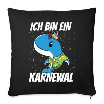 I'm A Carreal Whale Carnival Funny - Sofa pillowcase 17,3'' x 17,3'' (45 x 45 cm) - black - Front