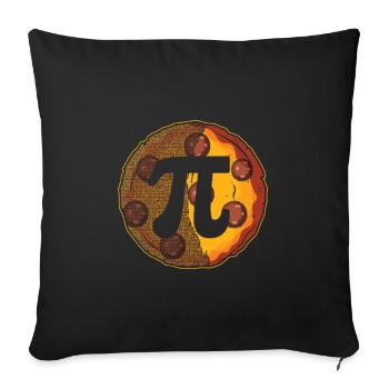 Pi Day Pizza Math Fun Design - Sofa pillowcase 17,3'' x 17,3'' (45 x 45 cm) - black - Front
